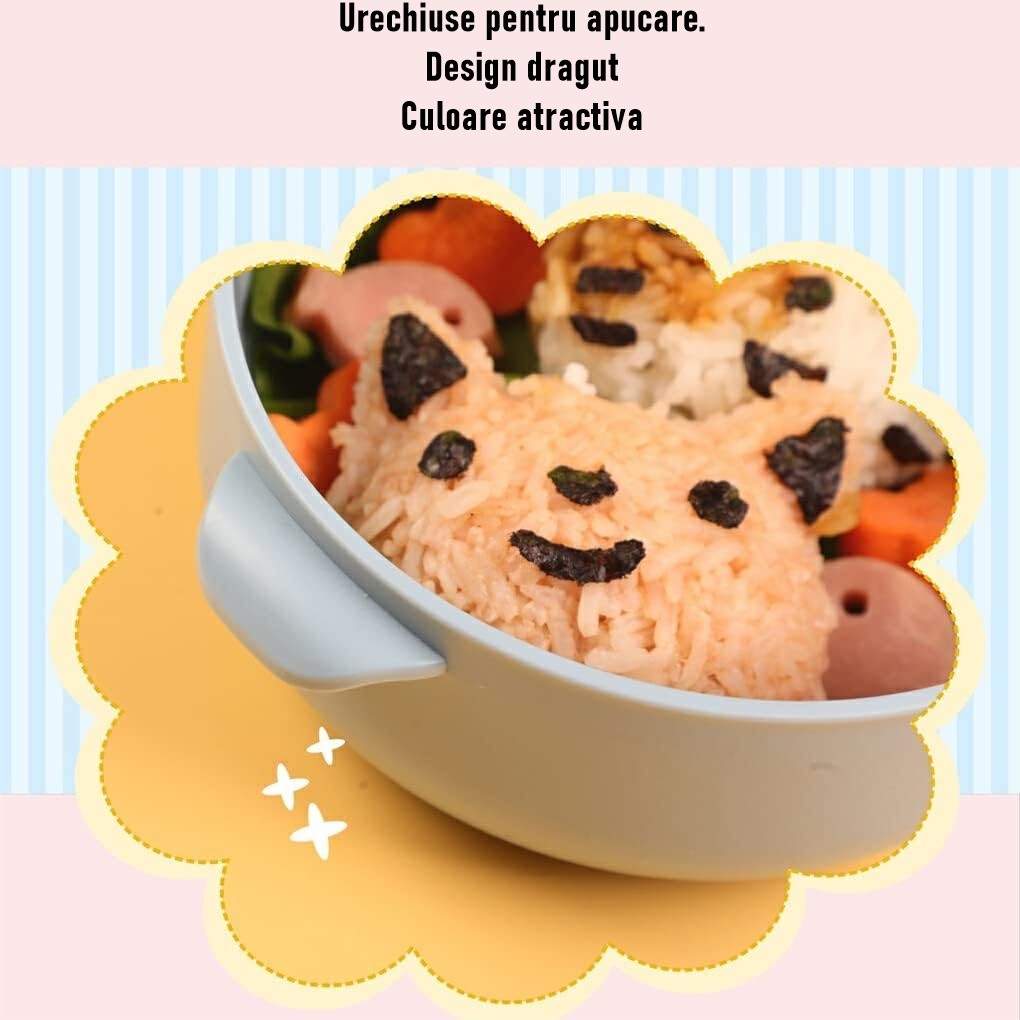 Caserola Pentru Copii Lunch Box, 750 Ml, Doua Boluri, Lingura, Foarfeca Din Plastic, Rezistenta La Scurgeri, Astra - vivimall.ro