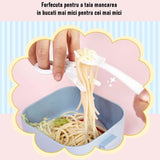 Caserola Pentru Copii Lunch Box, 750 Ml, Doua Boluri, Lingura, Foarfeca Din Plastic, Rezistenta La Scurgeri, Astra - vivimall.ro