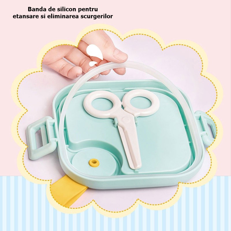Caserola Pentru Copii Lunch Box, 750 Ml, Doua Boluri, Lingura, Foarfeca Din Plastic, Rezistenta La Scurgeri, Astra - vivimall.ro