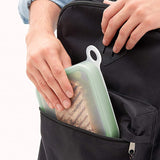 Caserola Pentru Sandwich Din Silicon Si Polipropilena, Portabil, Usor De Curatat, Capac Anti-Scurgere, Reutilizabil, 15.5 X 15.5 X 2.5 Cm, Verde - vivimall.ro