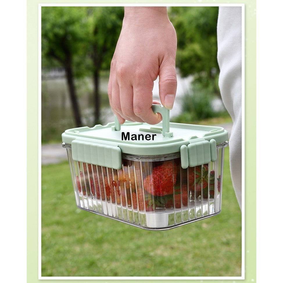 Caserola Portabila Pentru Mancare Fresh 1500 Ml, 2 Furculite,10 X 13.5 X 20 Cm, 2 Capace Detasabile Pentru Congelator, Etans, Spatiu Pentru Tacamuri, Maner, Material Plastic, Rezistent La Temperaturi Ridicate, Transparent - vivimall.ro