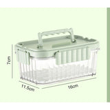 Caserola Portabila Pentru Mancare Fresh 550 Ml, Furculita Pentru Fructe, 7 X 11.5 X 16 Cm, Capac Detasabil Pentru Congelator, Etans, Spatiu Pentru Tacamuri, Maner, Material Plastic, Rezistent La Temperaturi Ridicate, Transparent - vivimall.ro