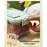 Caserola Portabila Pentru Mancare Fresh 550 Ml, Furculita Pentru Fructe, 7 X 11.5 X 16 Cm, Capac Detasabil Pentru Congelator, Etans, Spatiu Pentru Tacamuri, Maner, Material Plastic, Rezistent La Temperaturi Ridicate, Transparent - vivimall.ro
