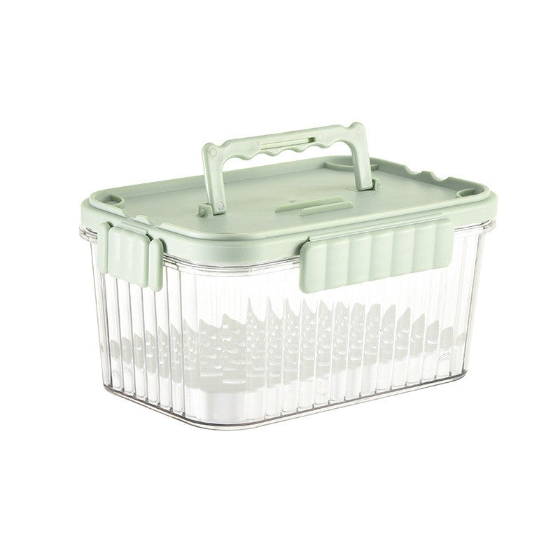 Caserola Portabila Pentru Mancare Fresh 550 Ml, Furculita Pentru Fructe, 7 X 11.5 X 16 Cm, Capac Detasabil Pentru Congelator, Etans, Spatiu Pentru Tacamuri, Maner, Material Plastic, Rezistent La Temperaturi Ridicate, Transparent - vivimall.ro