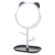 Oglina Cosmetica Cu Picior, Hd, Rotire 360 Grade, 15 Cm Diametru, Suport Bijuterii Baza + Brate, Model Cu Urechi, 30 X 16.5 X 15 Cm - vivimall.ro