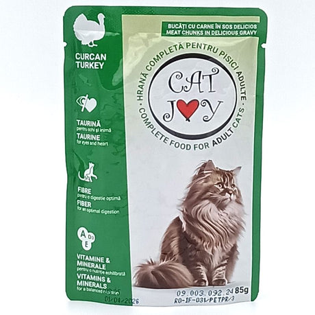 Hrana Umeda pentru Pisici in Sos, Cat Joy, Curcan, Plic 85 g - vivimall.ro
