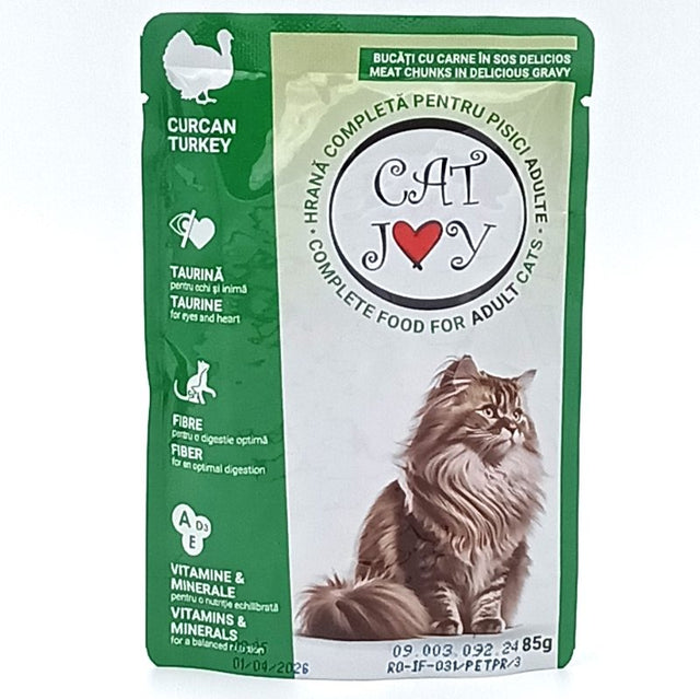 Hrana Umeda pentru Pisici in Sos, Cat Joy, Curcan, Plic 85 g - vivimall.ro
