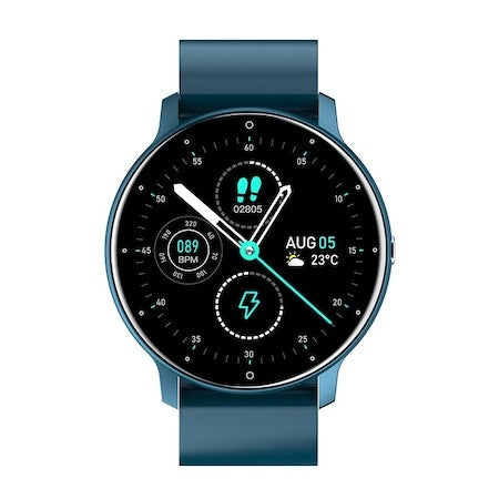 Ceas smartwatch si bratara fitness Flippy ZL02D, oxigen, ritm cardiac, pedometru, notificari, IP67, Compatibil cu Android/iOS, vibratii, multi sport, Albastru inchis - vivimall.ro