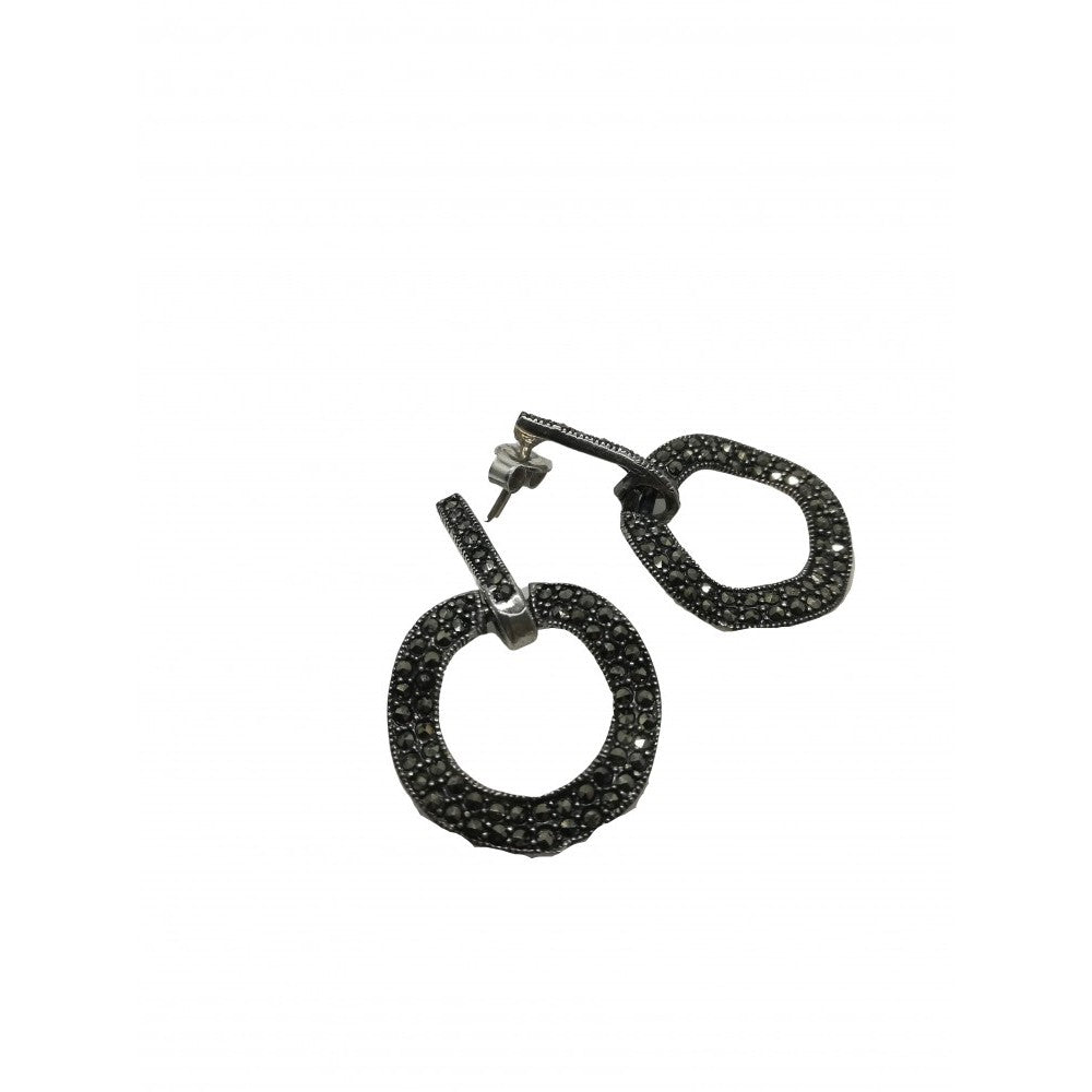 Cercei Argint 925 Cerc Cu Marcasite