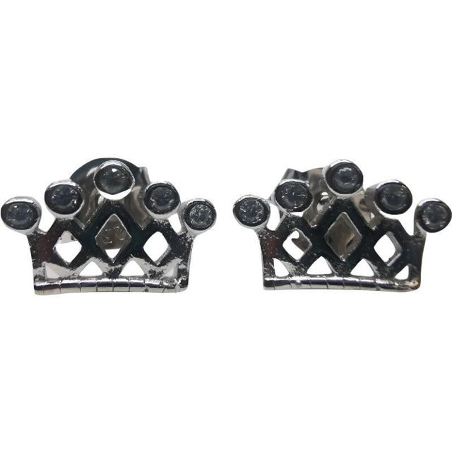 Cercei Argint 925 Coronita cu 5 Pietre - vivimall.ro