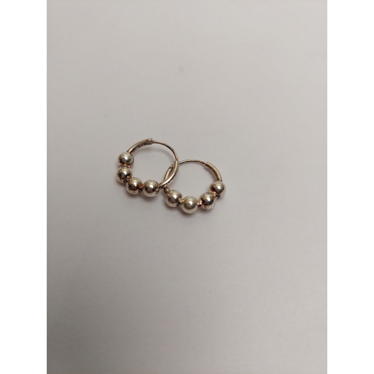 Cercei Argint 925 Creole 12 mm cu 4 Bilute, Jolie Silver, 1.6g, 1 cm x 1 cm