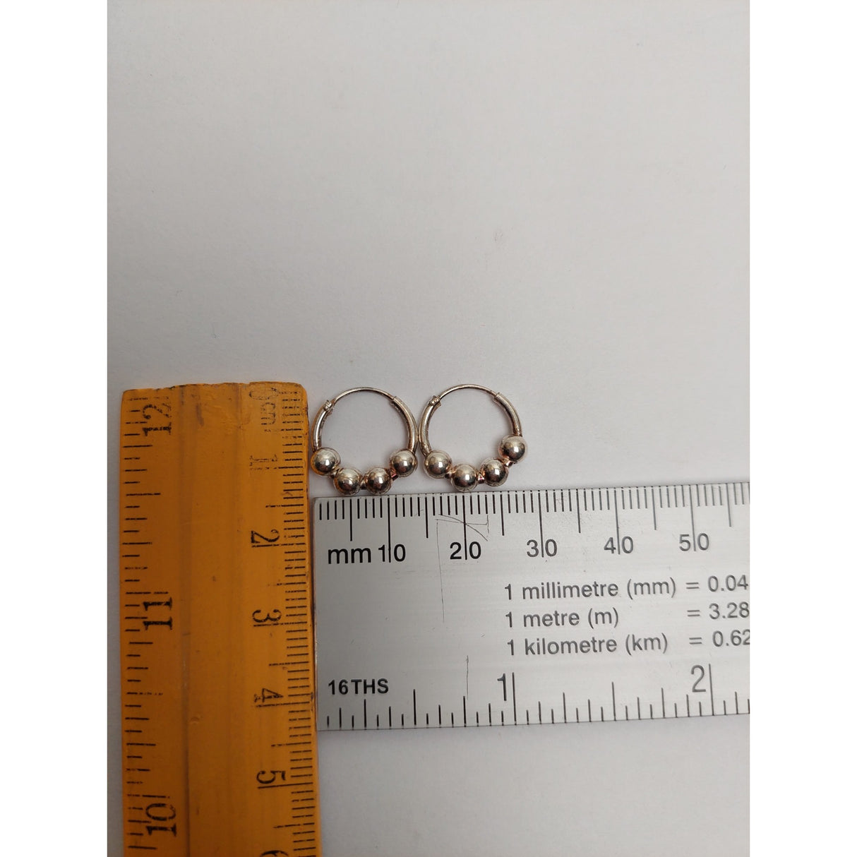 Cercei Argint 925 Creole 12 Mm Cu 4 Bilute, Jolie Silver, 1.6G