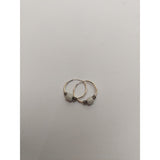 Cercei Argint 925 Creole 12 mm cu Piatra Alba, Jolie Silver, 0.8g, 1.5 cm x 1.4 cm - vivimall.ro