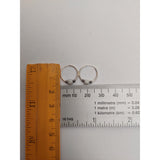 Cercei Argint 925 Creole 12 mm cu Piatra Alba, Jolie Silver, 0.8g, 1.5 cm x 1.4 cm - vivimall.ro