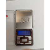 Cercei Argint 925 Creole 12 mm cu Piatra Alba, Jolie Silver, 0.8g, 1.5 cm x 1.4 cm - vivimall.ro