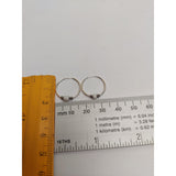 Cercei Argint 925 Creole 15 mm cu Piatra Alba, Jolie Silver, 0.9g, 2 cm x 1.3 cm