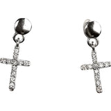 Cercei Argint 925 Cruce Cu Pietre - vivimall.ro