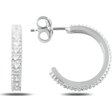 Cercei Argint 925 cu Zirconii, model Semicerc cu Surub - vivimall.ro