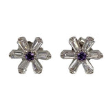 Cercei Argint 925, Floare Cu Zirconii