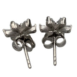 Cercei Argint 925, Floare Cu Zirconii Rosii