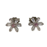 Cercei Argint 925, Floare Cu Zirconii