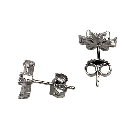 Cercei Argint 925, Floare cu Zirconii Roz - vivimall.ro