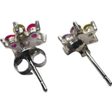 Cercei Argint 925 Floricele Colorate - vivimall.ro