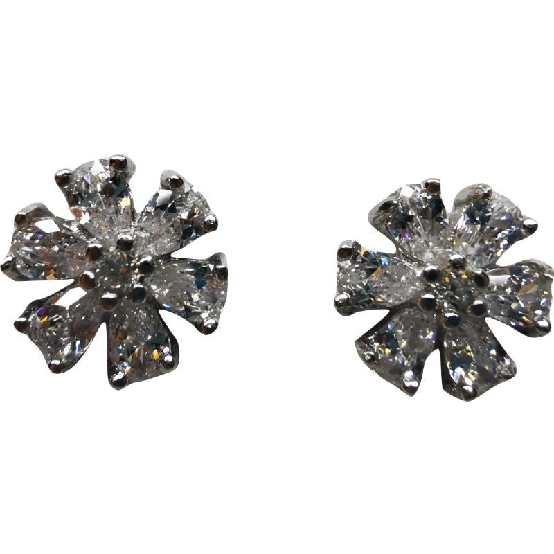 Cercei Argint 925 Floricele Zirconiu