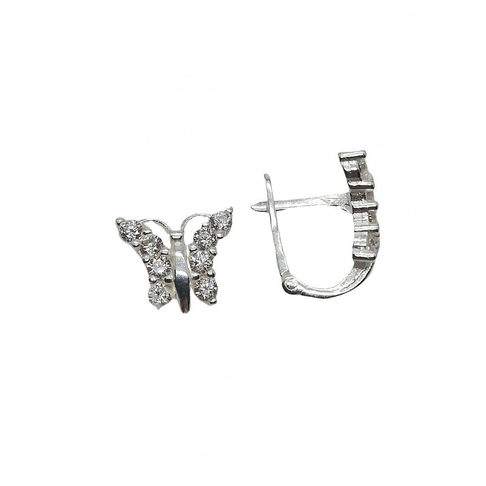 Cercei Argint 925 Fluture Cu Pietre
