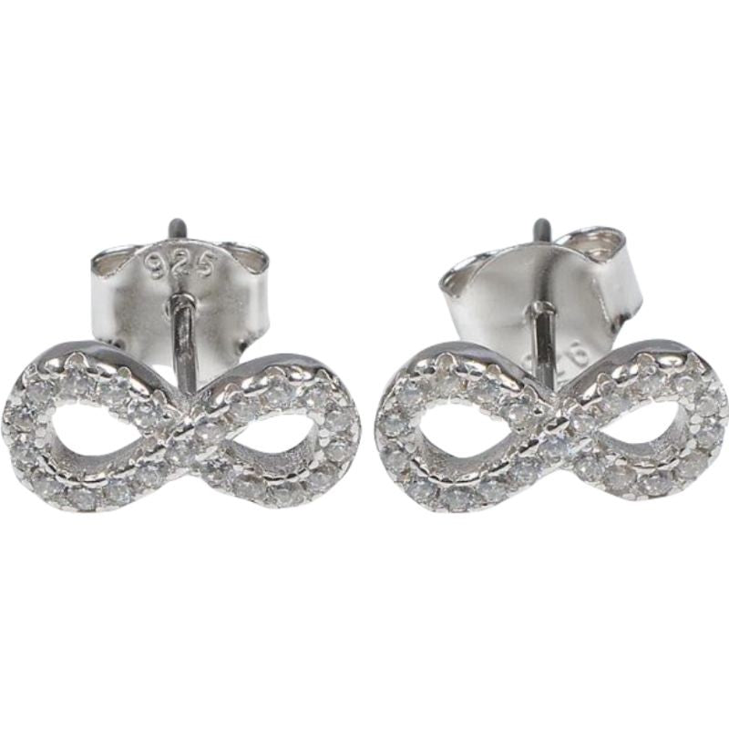 Cercei Argint 925 Infinit Mic Cu Pietre