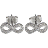 Cercei Argint 925 Infinit Mic Cu Pietre