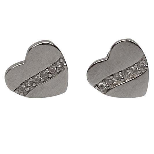 Cercei Argint 925 Inima cu Minizirconii - vivimall.ro