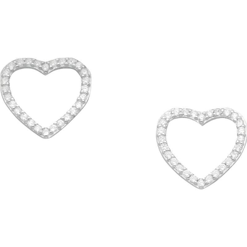 Cercei Argint 925 Inimioara cu Zirconii - vivimall.ro