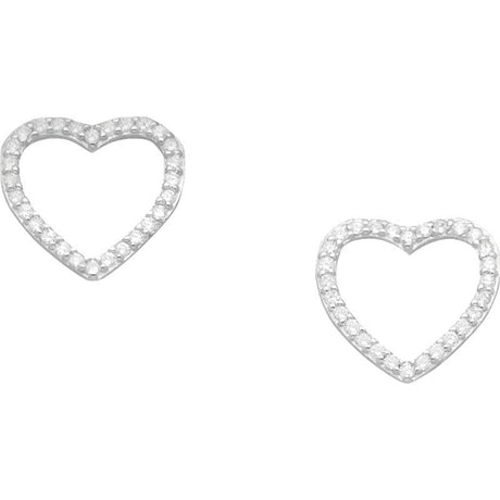 Cercei Argint 925 Inimioara cu Zirconii - vivimall.ro