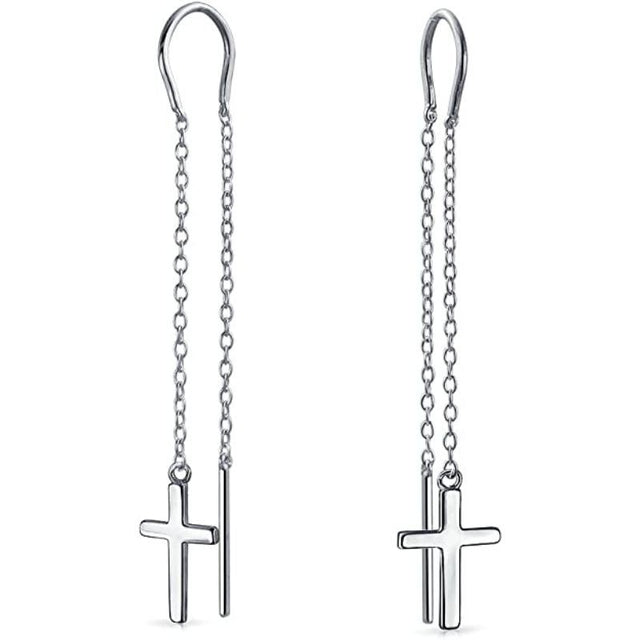 Cercei Argint 925 Lantisor cu Cruce - vivimall.ro