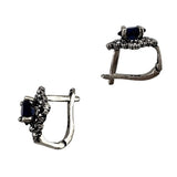 Cercei Argint 925 Romb Cu Zirconiu Si Marcasite