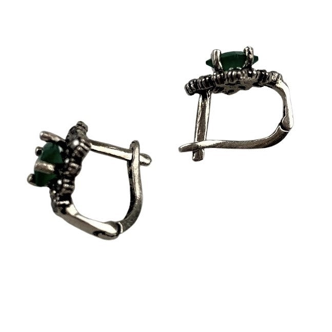 Cercei Argint 925 Romb Cu Zirconiu Si Marcasite