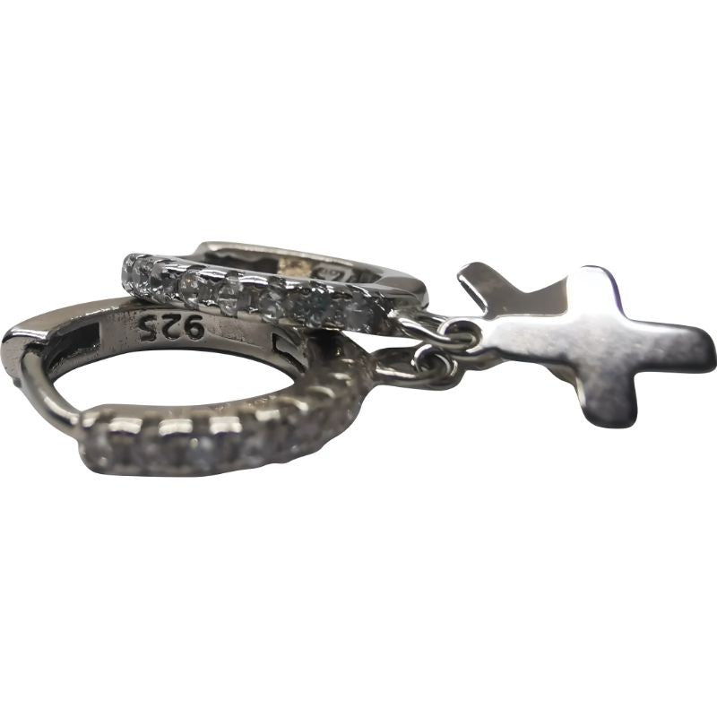 Cercei Argint 925 Tortita Cu Cruce
