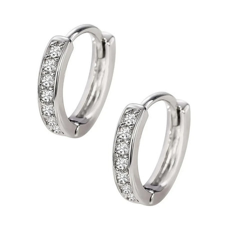 Cercei din Argint 925, Cerc cu Zirconii, Jolie Silver - vivimall.ro