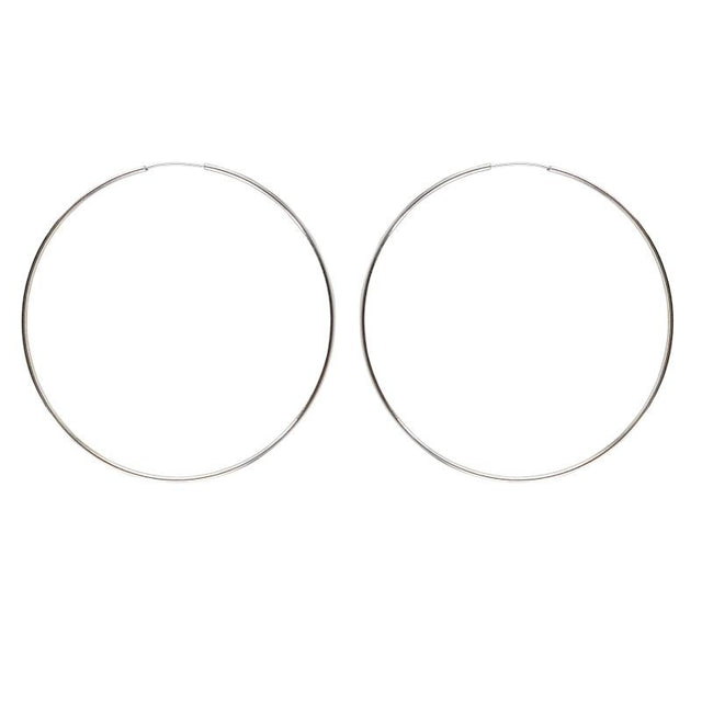 Cercei din Argint 925 Creole 40 mm - vivimall.ro