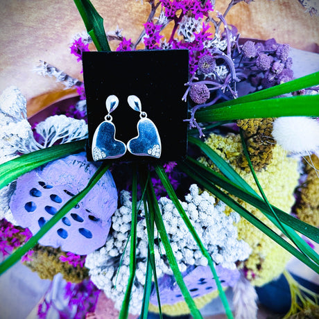 Cercei din Argint 925 Jolie Silver, Model Inimi cu Zirconii, 29 x 13 mm, 2.8 g - vivimall.ro