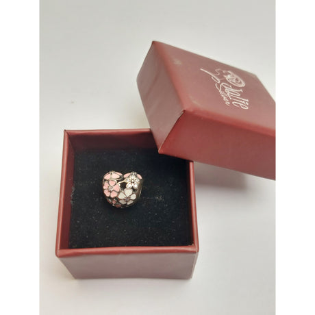 Charm Din Argint 925 Inima Cu Flori, Jolie Silver, 2.7G