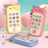 Jucarie Interactiva, Flippy, Telefon Inteligent, Model Unicorn, Functii Educative, Muzicale si Voce, 4-6 ani, 19 x 11.5 cm, din Plastic, Galben