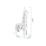 Jucarie Educativa pentru Copii, Flippy, Model Girafa 3D, Set de Asamblat si Colorat din Carton, Puzzle 3D Educativ, 31 x 7.5 x 54 cm, 3+ ani, Alb - vivimall.ro