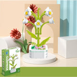 Set de Constructie Lacramioara in Ghiveci, Vivimall, 4 Ani, Ornament Creativ, 17.1x6.2 cm, Alb - vivimall.ro