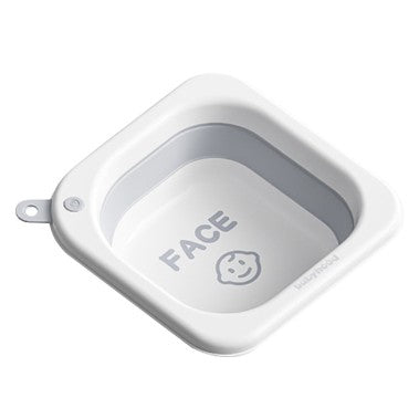 Lavoar Pliabil, Vivimall, pentru Copii 1-8 Ani, 28.5x28.5x10 cm, din PE+PP, 3.5l, Model Fata, Gri - vivimall.ro