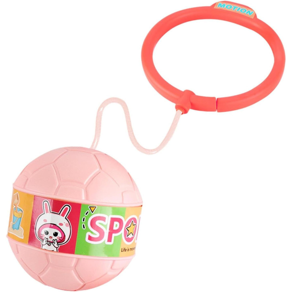 Minge Pentru Sarit, Tip Coarda Hula Hoop, Cerc 12 Cm, Coarda 52 Cm, Minge 12 X 11 Cm, Functie Iluminat, 4-6 Ani, Plastic - vivimall.ro