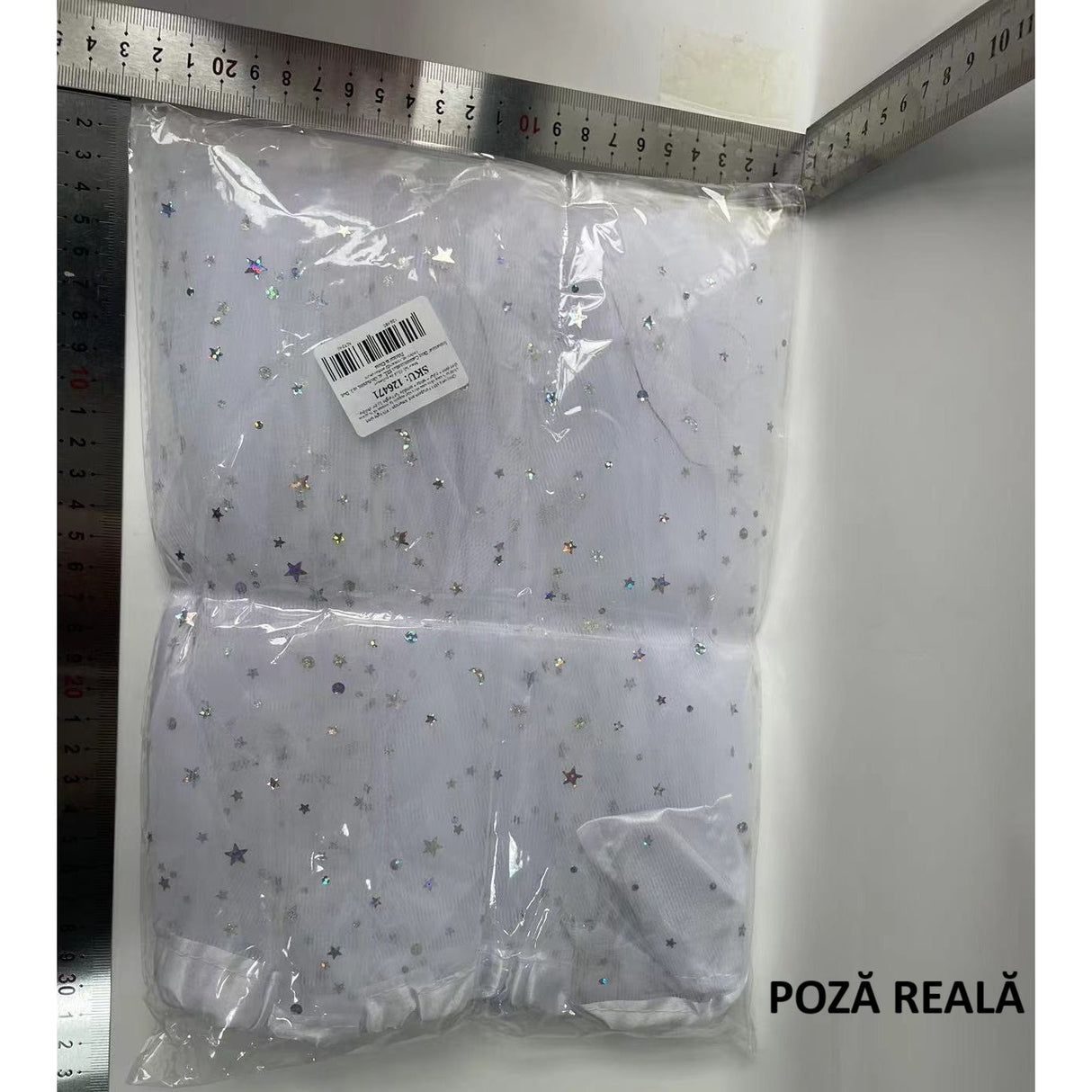 Fusta Led Pentru Copii, Tutu De Balet Pentru Fetite Cu Luminite E Incorporate, 30 Cm Lungime, Alb - vivimall.ro