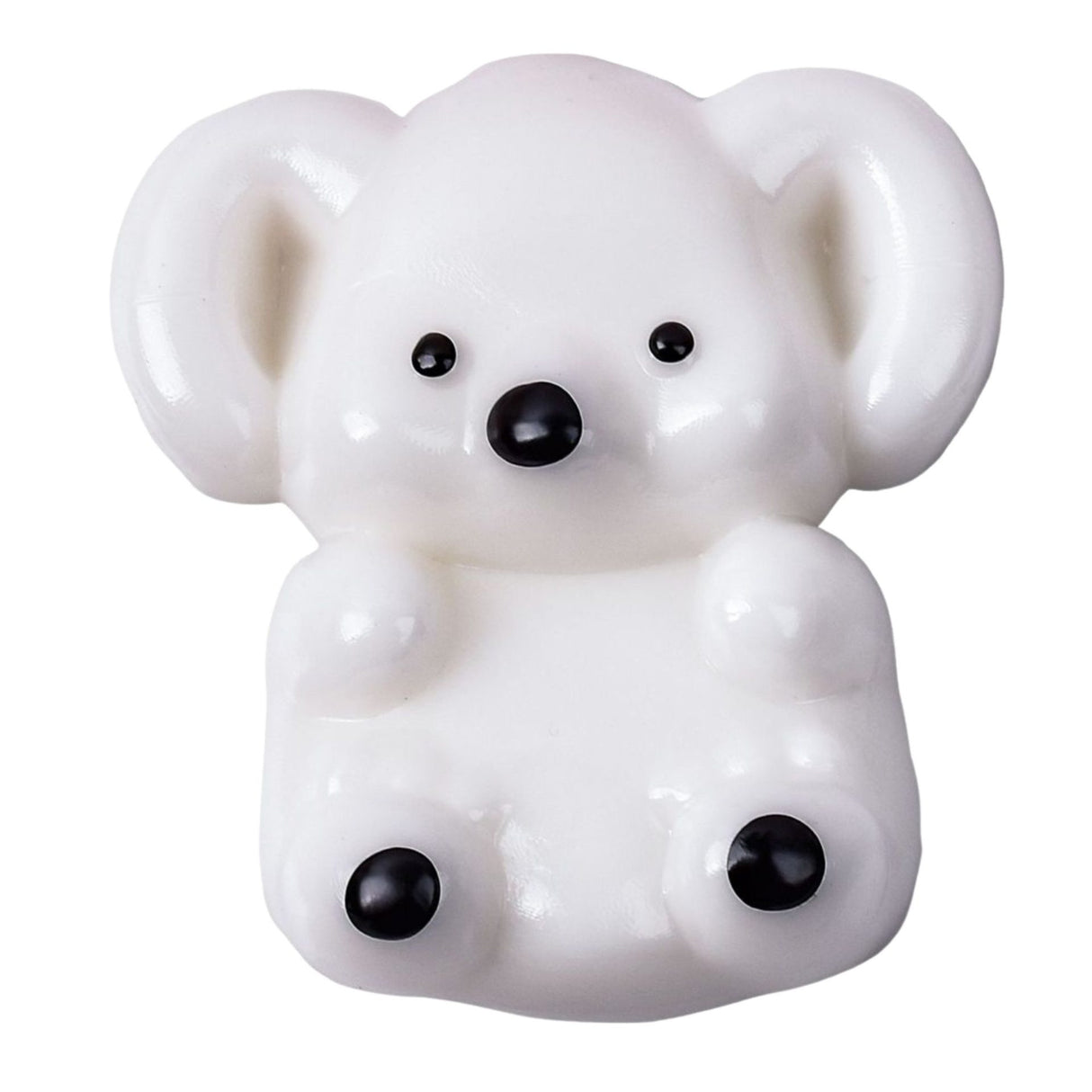 Jucărie antistres squishy Flippy Koala Kawaii, TPR moale alb, 4,5 cm, vedere frontală
