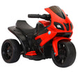 Motocicleta Electrica Vivimall, cu Acumulator, cu Sistem Anti-Rasturnare, Sistem de Lumini si Sunet, 1-4 Ani, 42 x 68 x 36 cm, Rosu - vivimall.ro